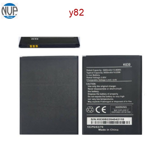 แบตเตอรี่ Wiko Y82,K630 6.2x8.2 cm. 3600 mA