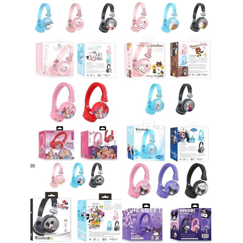 หูฟังคุโรมิและคิตตี้ไร้สาย รุ่นครอบหูจะช่วยตัดเสียงรบกวนภายนอกได้ ใช้งานได้นาน 18ชั่วโมงต่อการชาร์จ 1ครั้ง