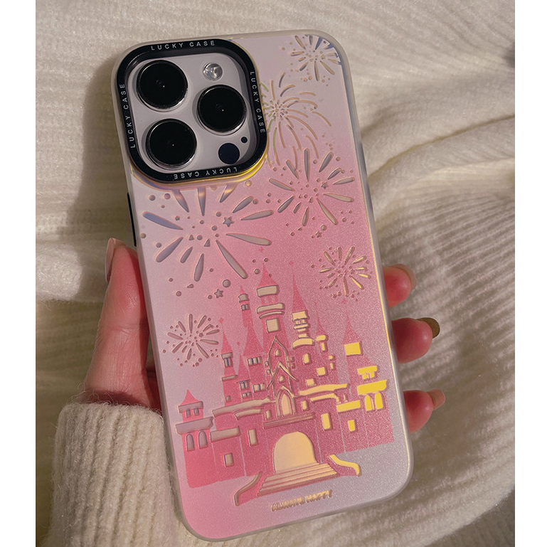 เคสเลเซอร์สีรุ้ง เลนส์ป้องกัน น่ารักโทรศัพท์มือถือเคสนิ่ม สําหรับiPhone7 8 11 12 13 14 15 Pro Max X XR XS Max 14 15 Plus