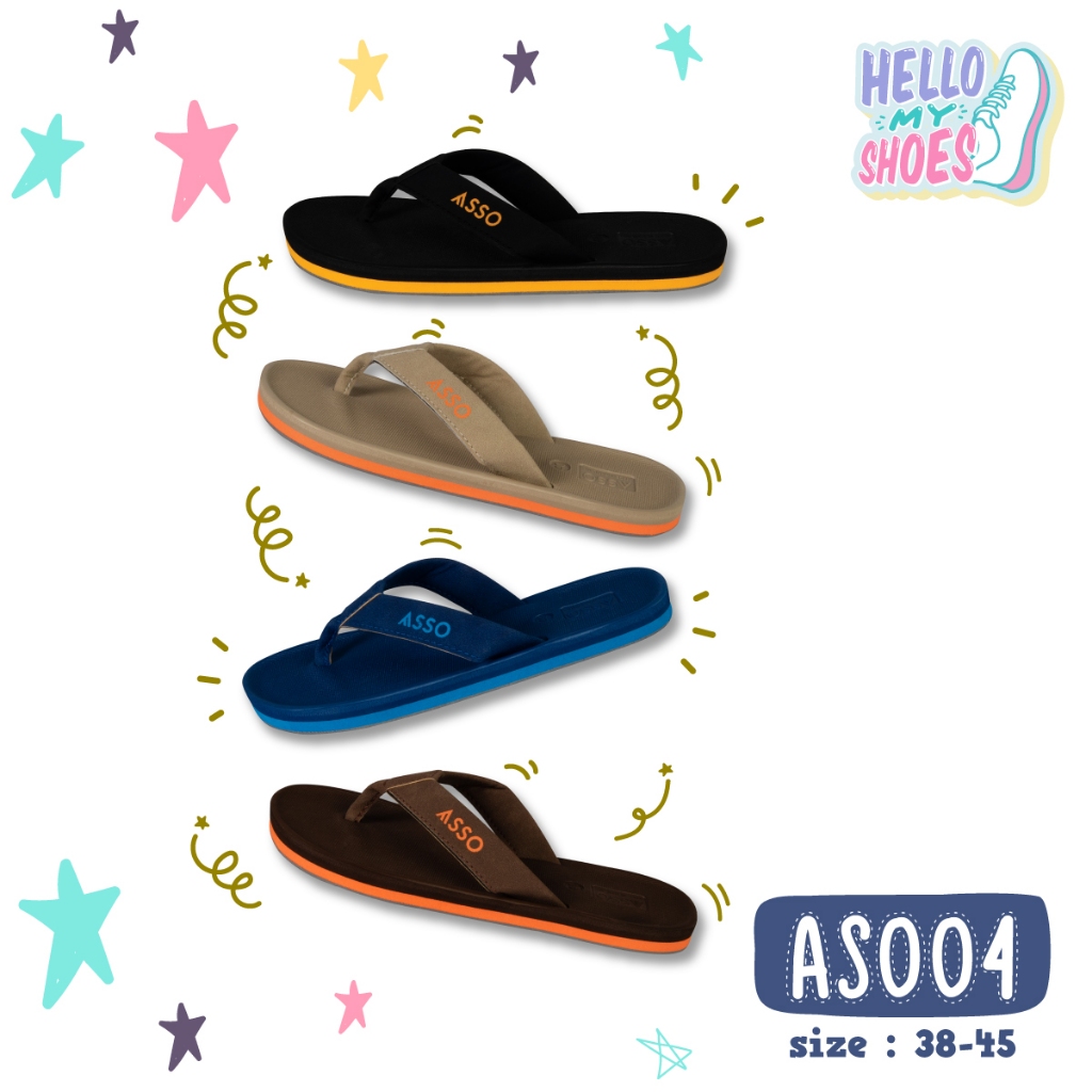 รองเท้าแตะลำลองแบบหูหนีบ พื้นยางพารากันลื่น รุ่น AS004  สินค้าตรงปก จัดส่งไว แท้100%