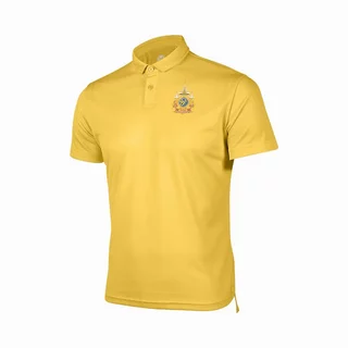 WARRIX เสื้อโปโล สีเหลือง พร้อมตราสัญลักษณ์ รุ่น PIQUE POLO (WA-241PLAKI03)