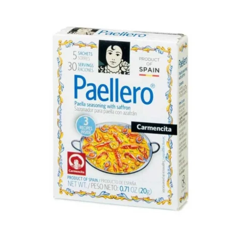 คาร์เมนซิต้า เครื่องปรุงรสข้าวผัดสเปน 5 ซอง 20 กรัม - Paella Seasoning Mix 20g (5 sachets) Carmencita brand
