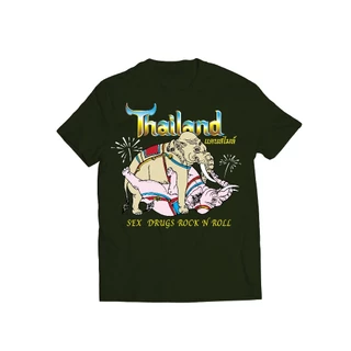 TRULY เสื้อยืดลายช้าง yes ผู้ชาย