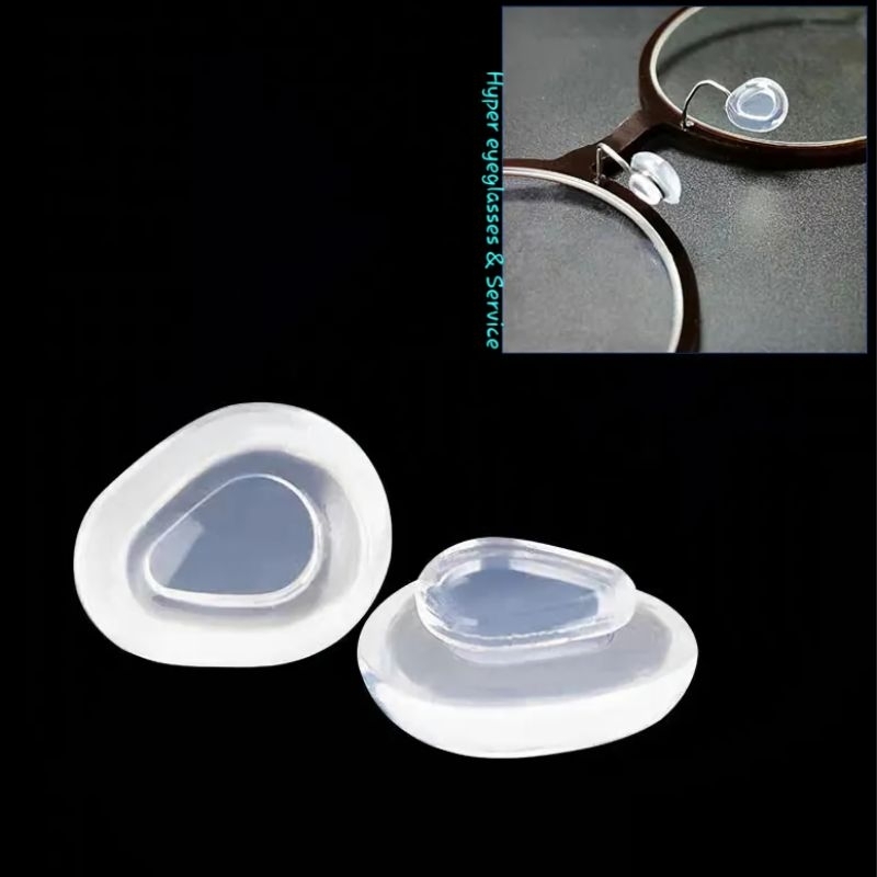 Nosepad  แป้นจมูกLB New! แบบกด ทรงหยดน้ำ สีใส 1คู่