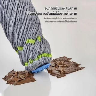 ไม้ถูพื้นเเบบบิดน้ำในตัว ไม้ถูพื้น แบบบิดล็อค ผ้าไมโครไฟเบอร์ ด้ามสแตนเลส สามารถปรับความยาวได้ หมุนได้ 360 องศา