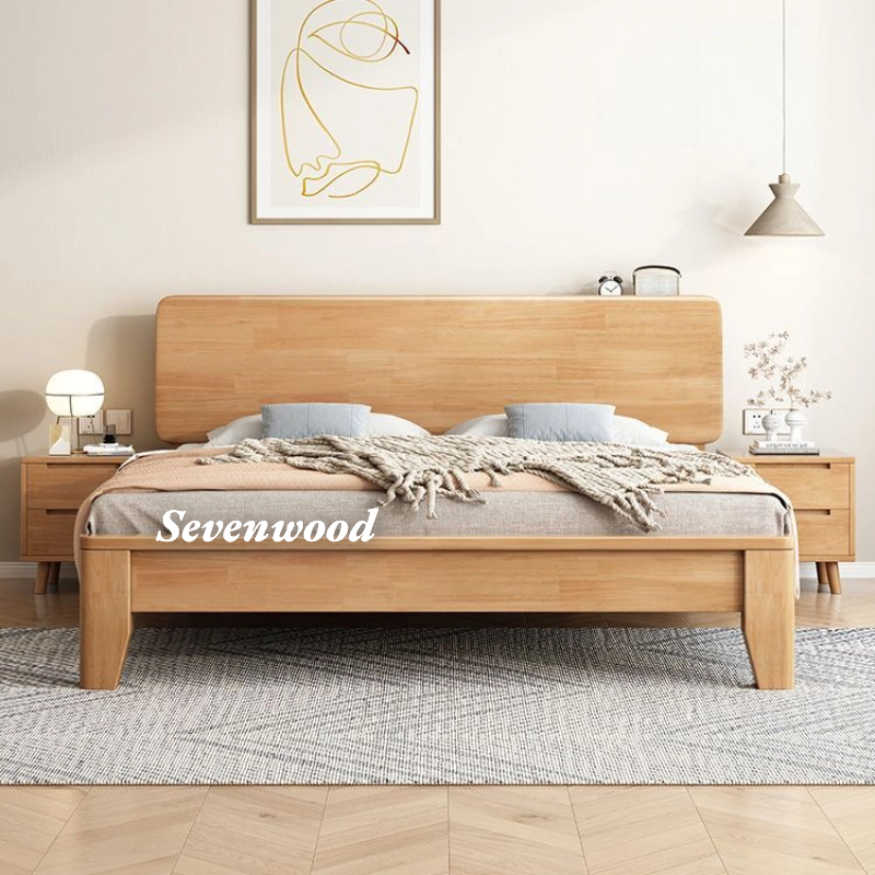 Sevenwood [พร้อมส่ง] โครงเตียง เตียงนอน 5 ฟุต เตียงนอน 6ฟุต เตียงไม้เนื้อแข็ง ฐานเตียง ฐานเตียงญี่ปุ่น