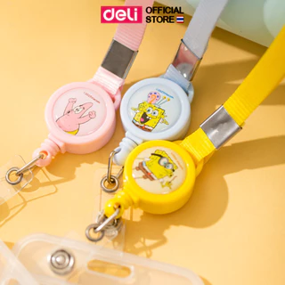 ที่ใส่บัตร Deli รุ่น EF455 ลายสปองบ๊อบ spongebob ลิขสิทธ์แท้ มาพร้อมสายคล้องคอ (3 สี/จำหน่าย 1 ชิ้น)
