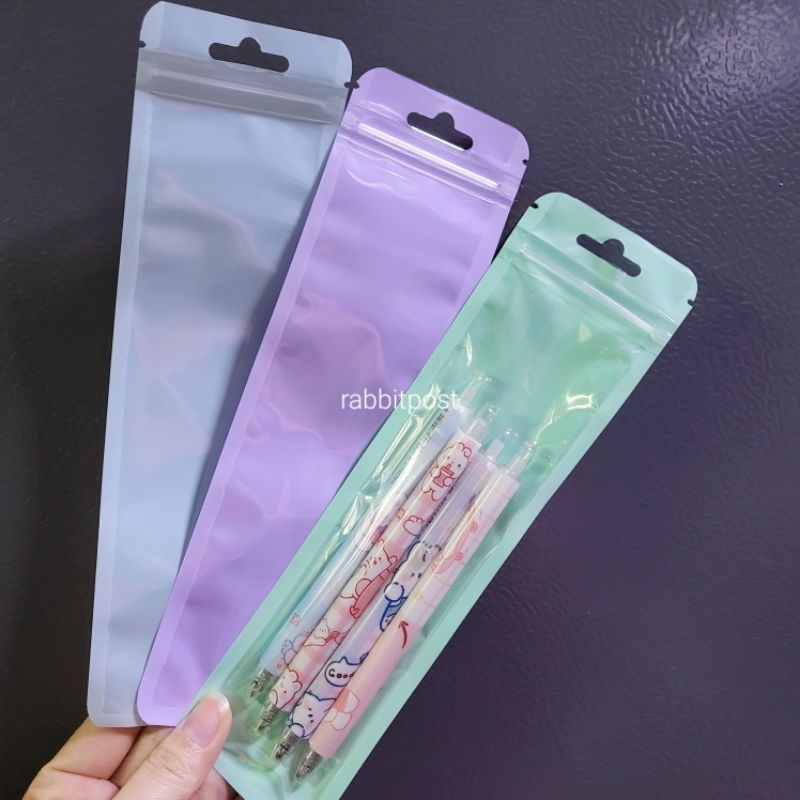 ถุงซิปสีพาสเทล ขนาด 6.5x24cm. ใส่ปากกา ดินสอ ปัจฉิมของขวัญ - รูปที่ 5