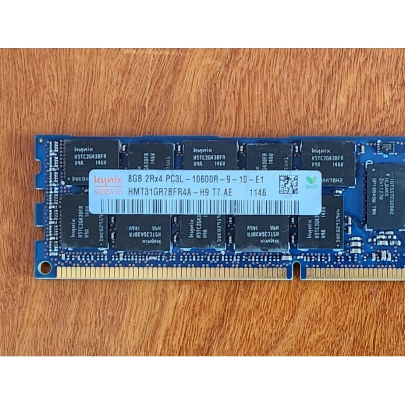 พร้อมส่ง แรม RAM ECC 8GB 2Rx4 DDR3-1333MHz PC3L-10600R-9-10-E1 Hynix สำหรับ SERVER (มือสอง)