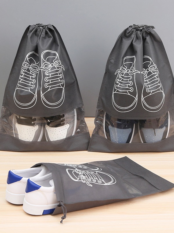 44X32 ถุงใส่รองเท้าแบบหูรูด ถุงเก็บรองเท้า กันฝุ่น ใส่ของเอนกประสงค์ จัดระเบียบสำหรับเดินทาง