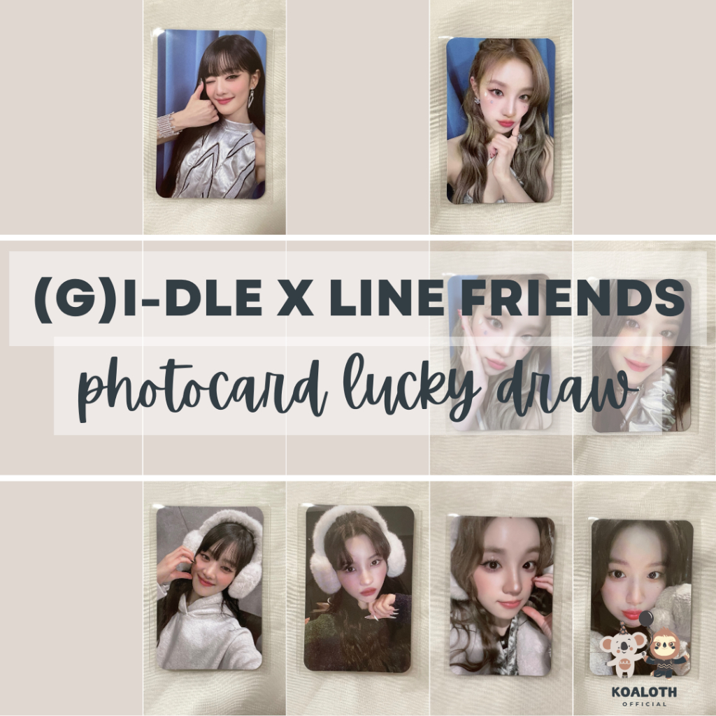 (G)I-DLE X LINE FRIENDS: pop-up store การ์ดสุ่ม lucky draw