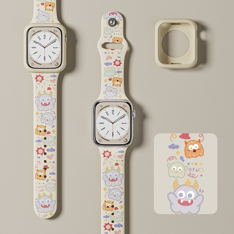 ลายใหม่!!🥰 สาย silicone + case ❤️ สำหรับหน้าปัด 38/40/41 mm และ 42/44/45 mm
