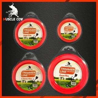 Muscle Cow สายเอ็นตัดหญ้า วงกลม 15 เมตร ขนาด 2มิล 2.4มิล 3 มิล 3.5 มิล 4 มิล(เอ็นหนาและเหนียว)เอ็นตัดหญ้า จานเอ็นตัดห