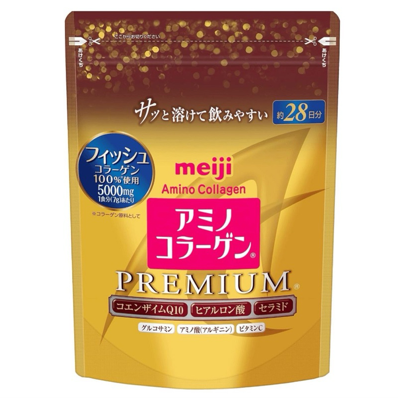 Premium Meiji Amino Collagen+ โคคิวเทน 5,000 mg แบบพรีเมียม