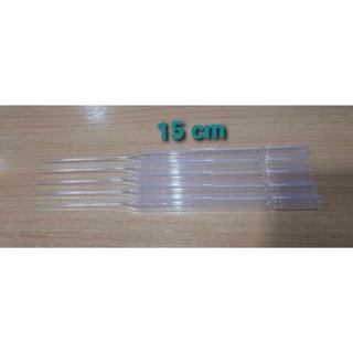 หลอดแก้ววิทยาศาสตร์หยดสารปลายแหลม ความยาว 15 ซม. (7อัน)