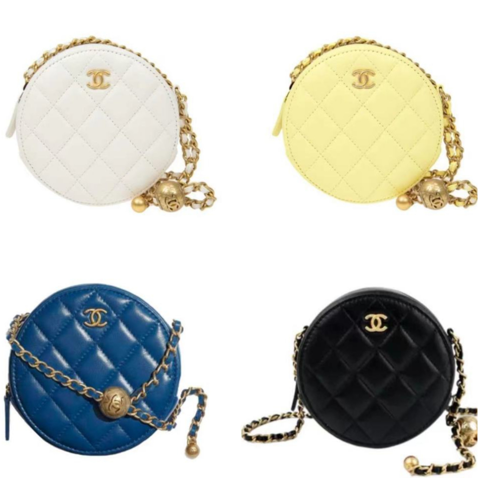 Chanel/round cake bag/sheepskin/chain bag/shoulder bag/crossbody bag/AP1449/100% authentic