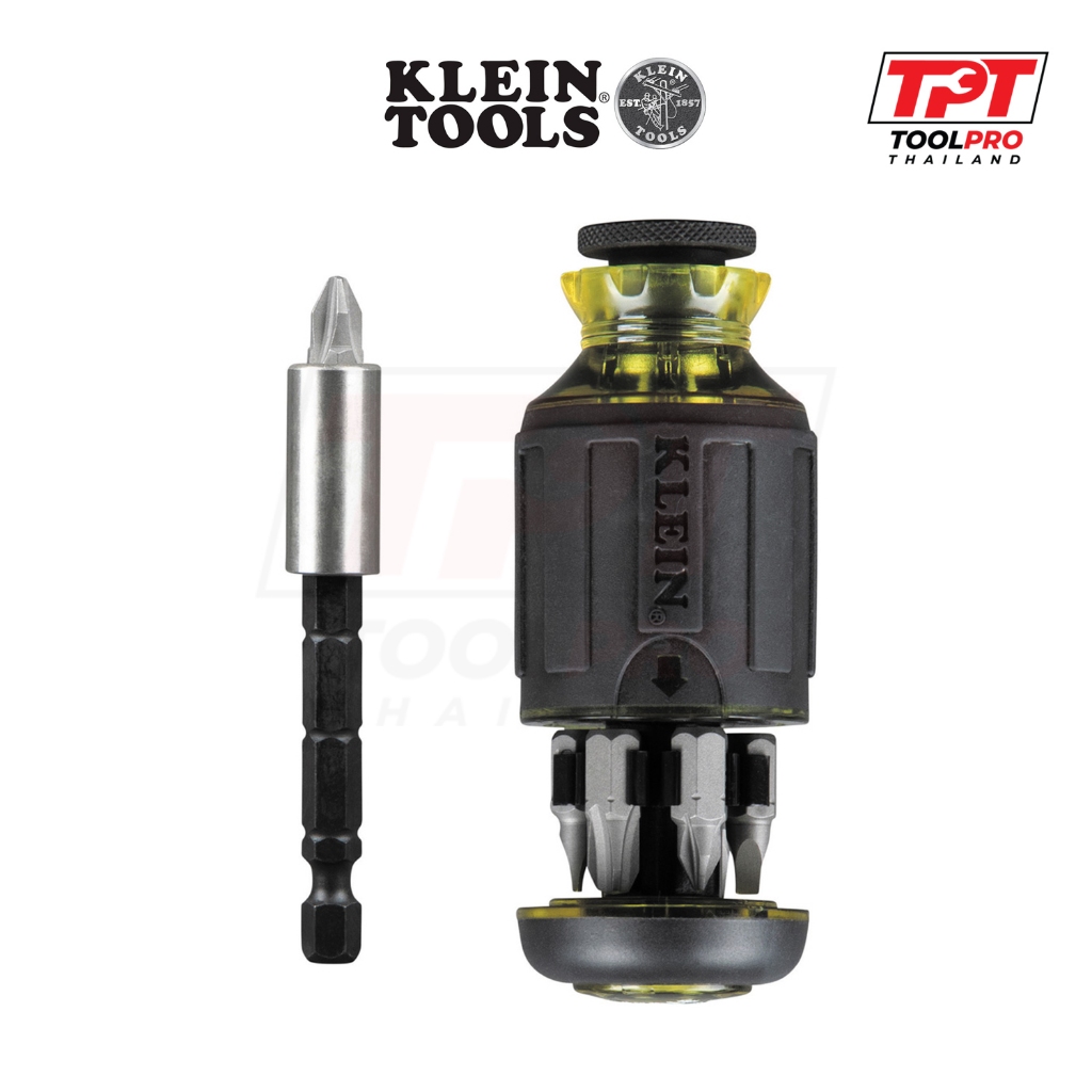 Klein Tools ไขควง 8-in-1 Adjustable Length Stubby Screwdriver (32308)