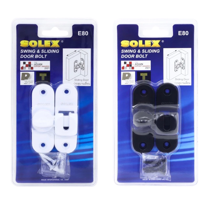 SOLEX กลอนสับ รุ่น E80 กลอนบานเลื่อน กลอนบางสวิง