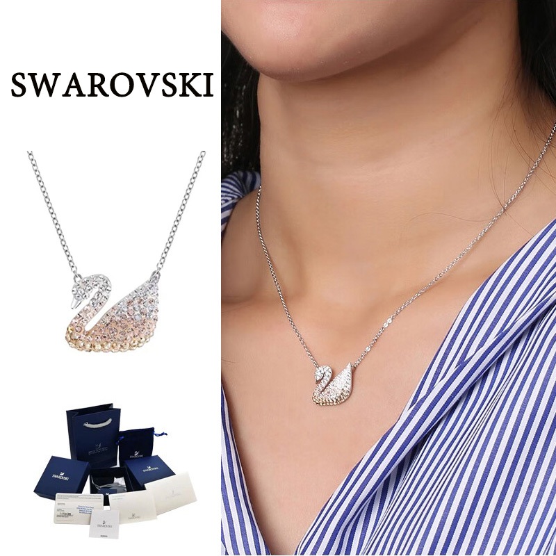 ของแท้ 100% Swarovski SWAN หงส์ Swarovskiแท้ สร้อยค สวารอฟสกี้ สร้อยคอจี้หงส์ necklace สร้อยคอผู้หญิง