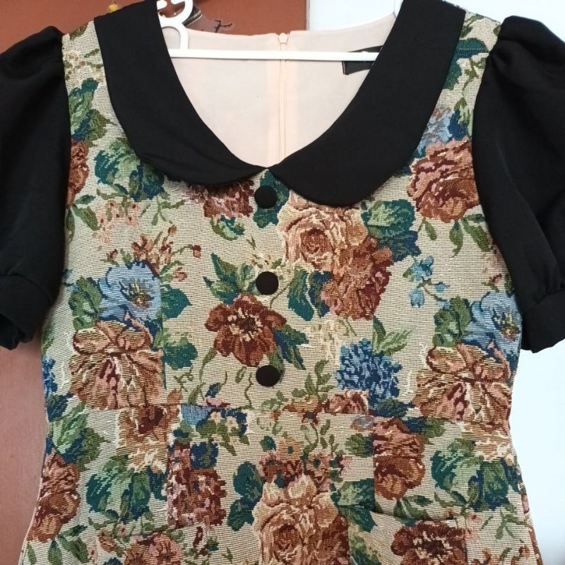 🌹ชุดเดรสผ้าทอมือหนึ่งงานแบรนด์AP style🤍XL🌸🍁