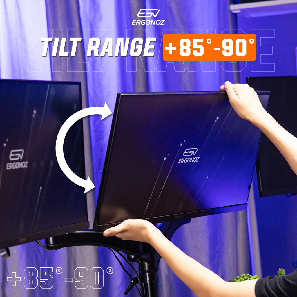 ERGONOZ ขาตั้งจอคอม แขนจับจอ ขาตั้งจอ ขาตั้งจอคอมพิวเตอร์ Monitor Arm (รุ่น EGN-02TE-B)