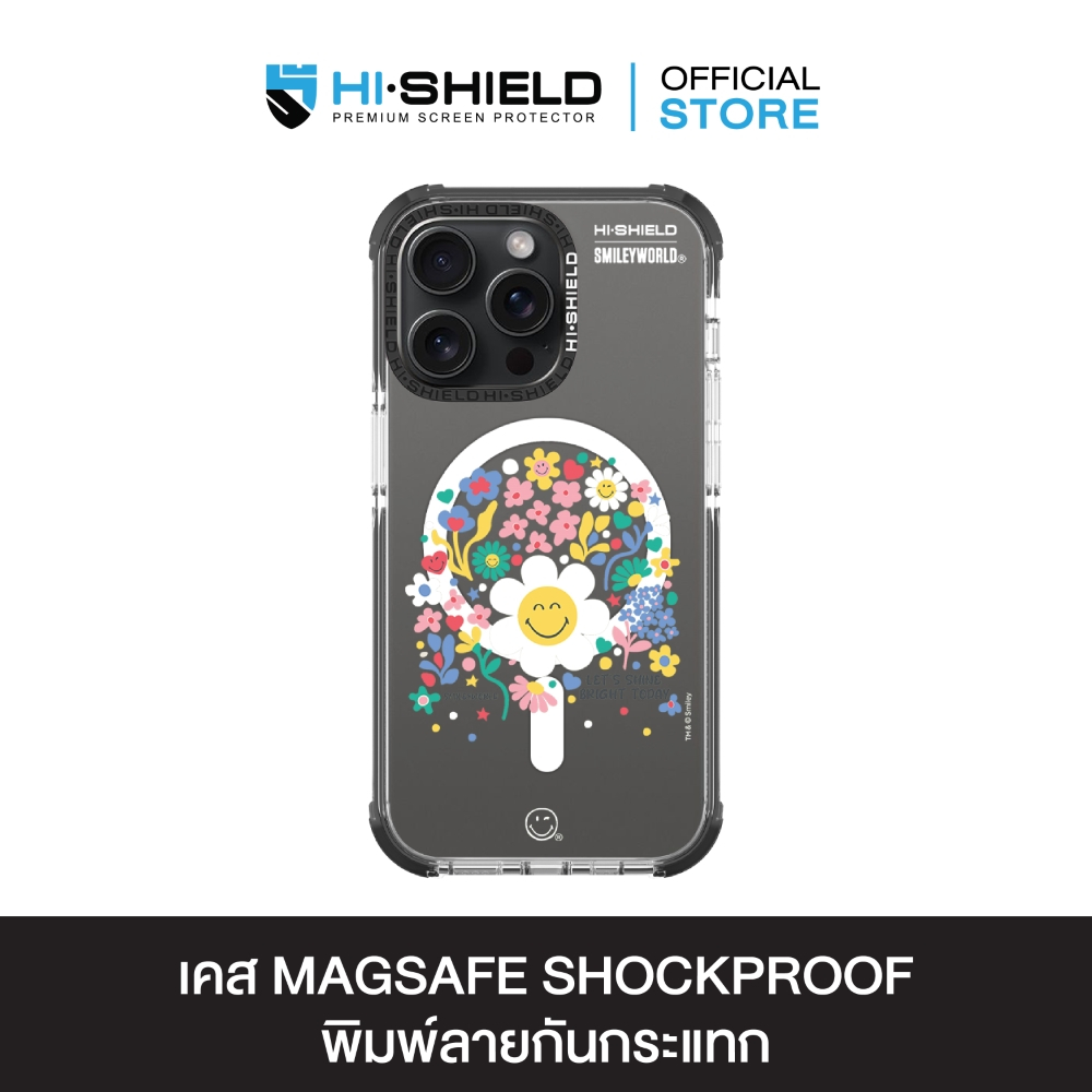 HI-SHIELD Magsafe Shockproof Case รุ่น Bloom Daisy [iPhone17/iPhone16/iPhone15/iPhone14] - เคสแม่เหล็กกันกระแทก