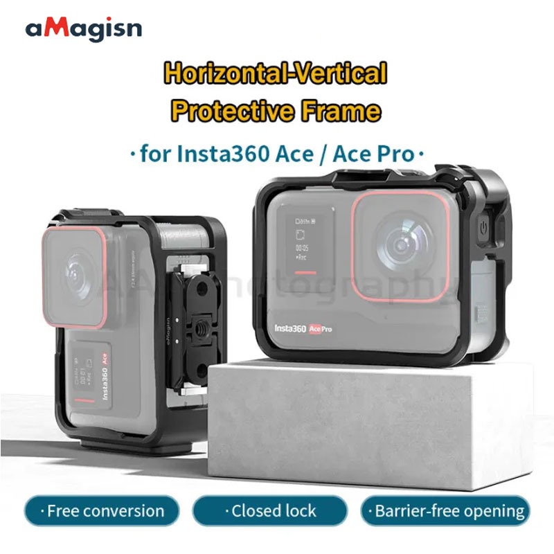aMagisn Insta360 Ace/Ace Pro rabbit cage Ace Pro frame sports camera accessories