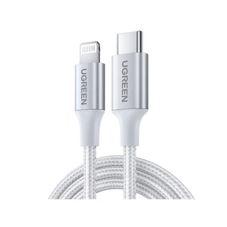 สายชาร์จ Ugreen USB-C to Lightning 2 เมตร Silver White by Studio7