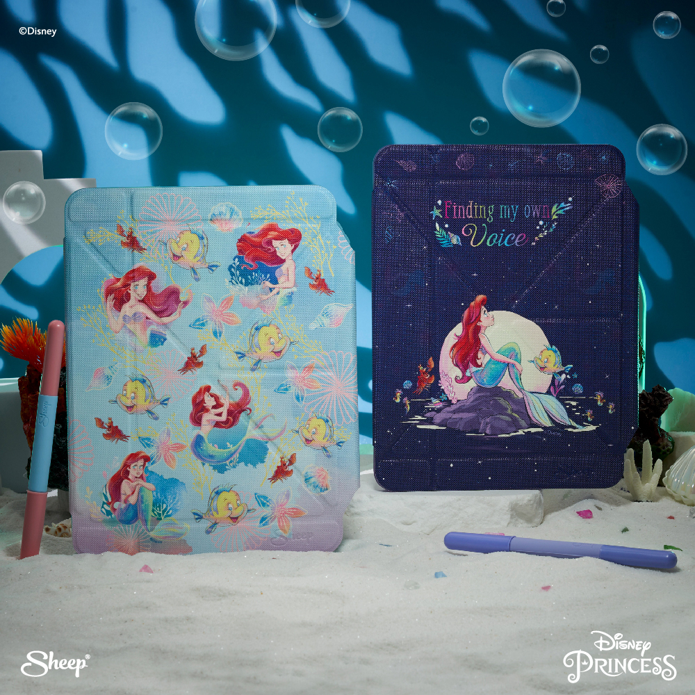 [The Little Mermaid 2] Peopleเคสสำหรับไอแพด Pro11 M1-M2/Air4-6/Gen10/Pro12.9 เคสเก็บปลอกปากกาได้ ลายแอเรียล แถมปลอกปากกา
