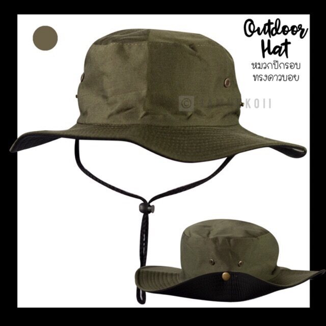 ขายร้อน หมวกเดินป่า วินเทจ ผ้าคอตตอน ปีกกว้าง ปรับสายได้ Bucket hat กันแดด ตั้งแคมป์ ใส่ได้ทั้งชายหญิง - รูปที่ 2