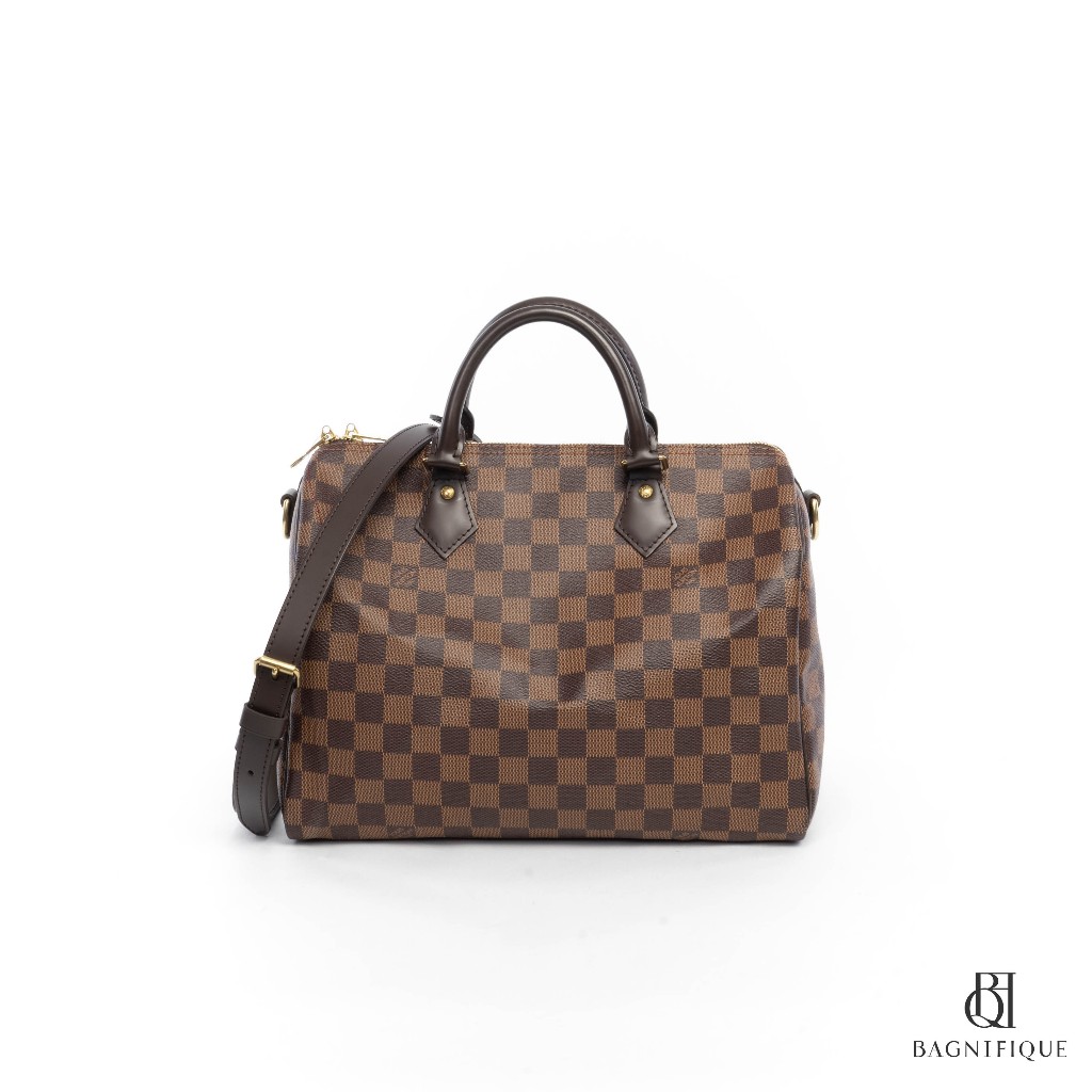 LV SPEEDY 25 BROWN DAMIER CANVAS GHW