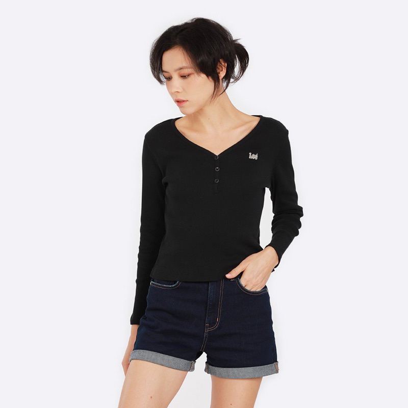 LEE เสื้อยืดแขนยางผู้หญิงทรงseasonal