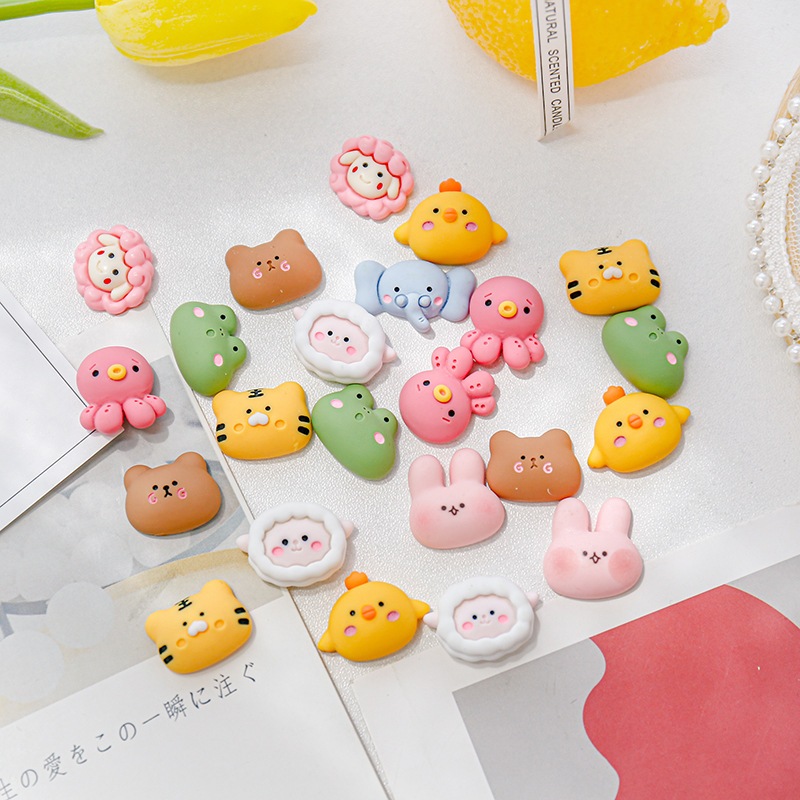 C008 (เซท 10 ชิ้น คละแบบ) เรซิ่นจิ๋ว การ์ตูน 3 D  อุปกรณ์ตกแต่ง งาน DIY แต่งเคสโทรศัพท์ งานฝีมืออื่นๆ พร้อมส่งจากไทย
