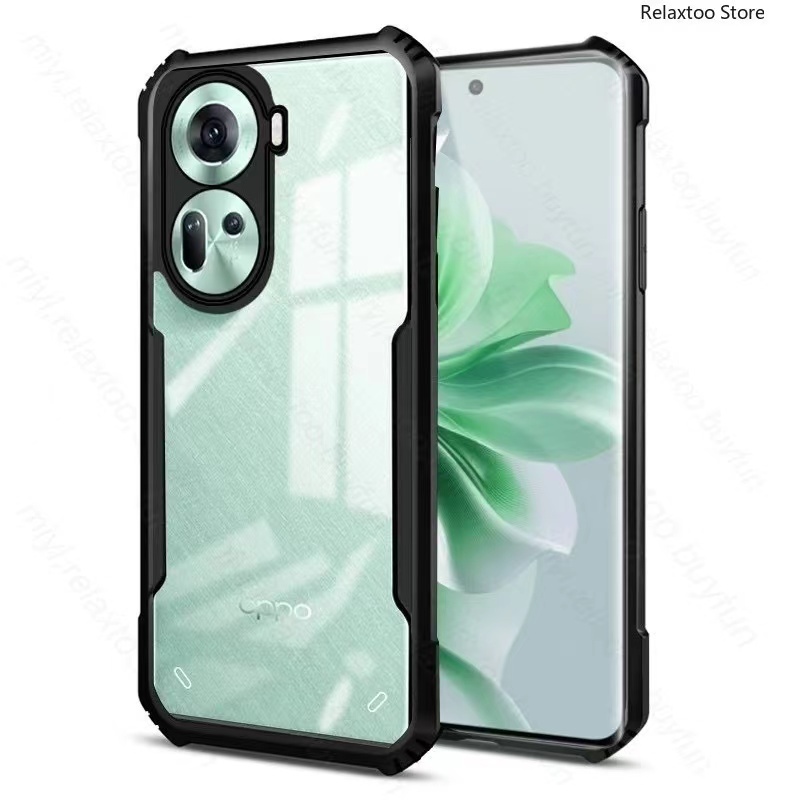 เคสใส ขอบสี ใช้สำหรับ Oppo Reno11 Pro 11F เคสกันกระแทก หลังใส ออปโป Reno11 11Pro