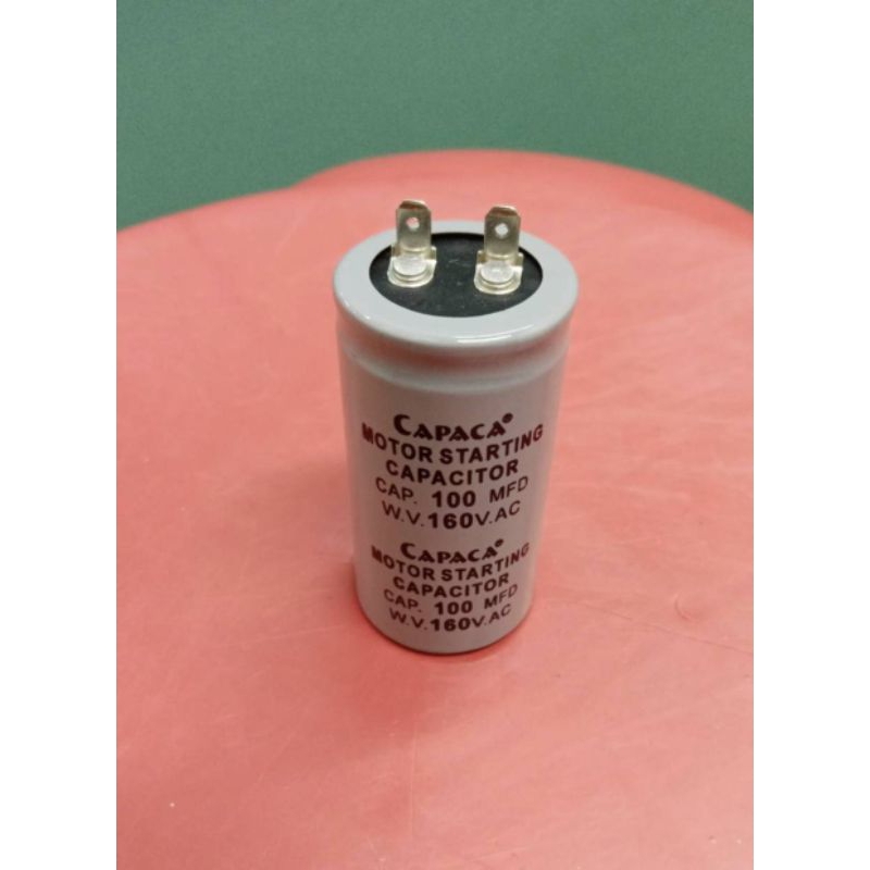 คาปาซิเตอร์ 100 uf 160 Vac(แคบรัน)Capacitor 100 uf 160 Vac ขนาด 3.5x6.5 Cm คาปาซิเตอร์ตู้เย็น พร้อมส่ง