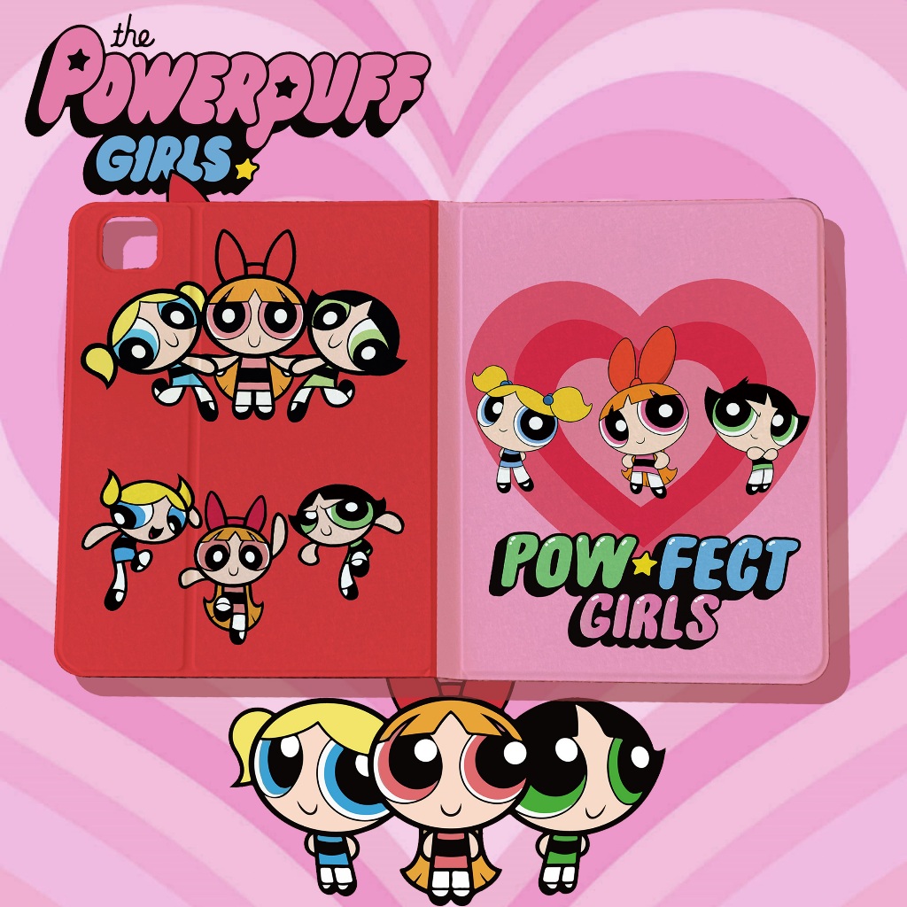 ส่งในพื้นที่ เคสป้องกัน iPad The Powerpuff Girls Air5\6 Gen9 พร้อมถาดใส่ปากกา เคสไอแพด pro11 2024