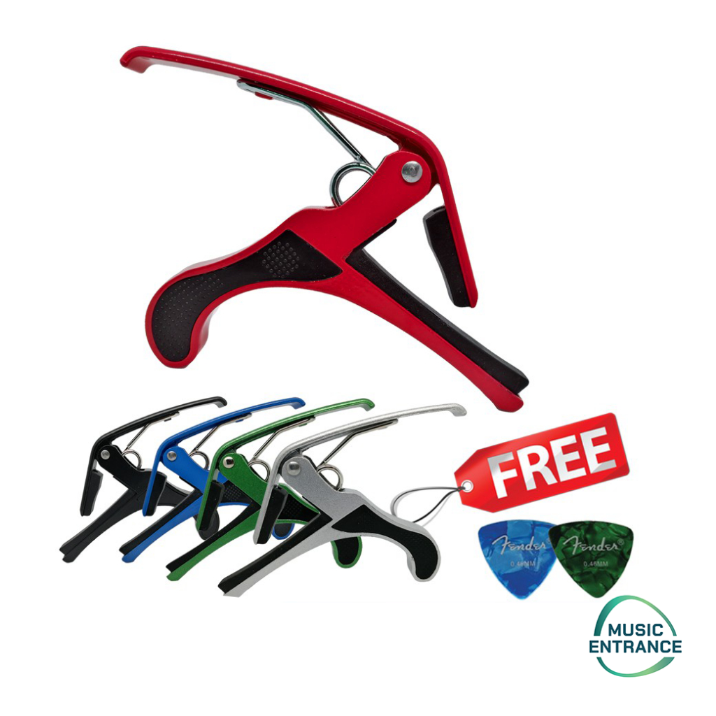 คาโป้ กีต้า CAPO GUITAR (สำหรับ เครื่องดนตรี กีต้าร์โปร่ง กีต้าร์ไฟฟ้า อูคูเลเล่ ) ฟรี ปิ๊กกีต้าร์