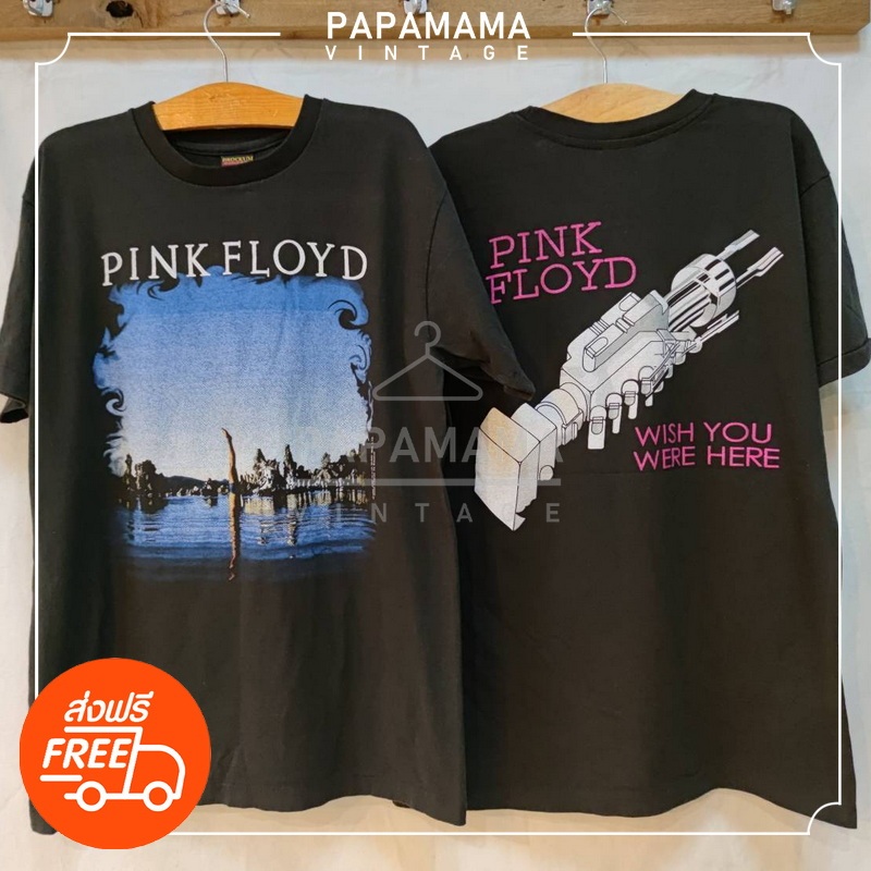 [ PINK FLOYD ] @1992 Wish You Were Here Album's  Promo Shirt เสื้่อวง เสื้ออัลบั้ม เสื้อวินเทจ papamama vintageยนต์
