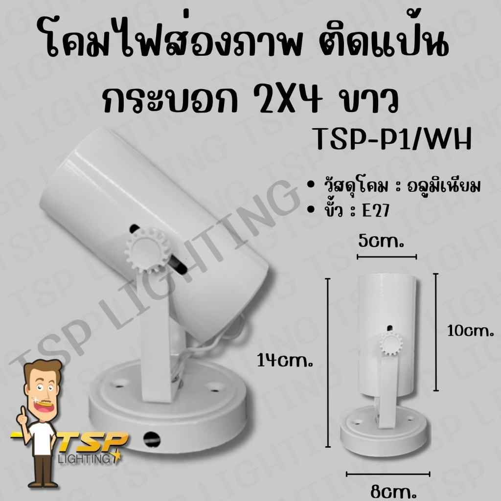 TSP Lighting │ โคมไฟส่องภาพขั้วE27 TSP-DRM1/BK - รูปที่ 5