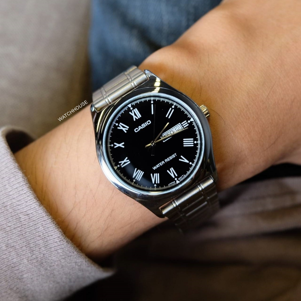 นาฬิกาลำลอง Casio Standard นาฬิกาข้อมือผู้ชาย สายสแตนเลส รุ่น MTP-V006D ประกันศูนย์CASIO1 ปี