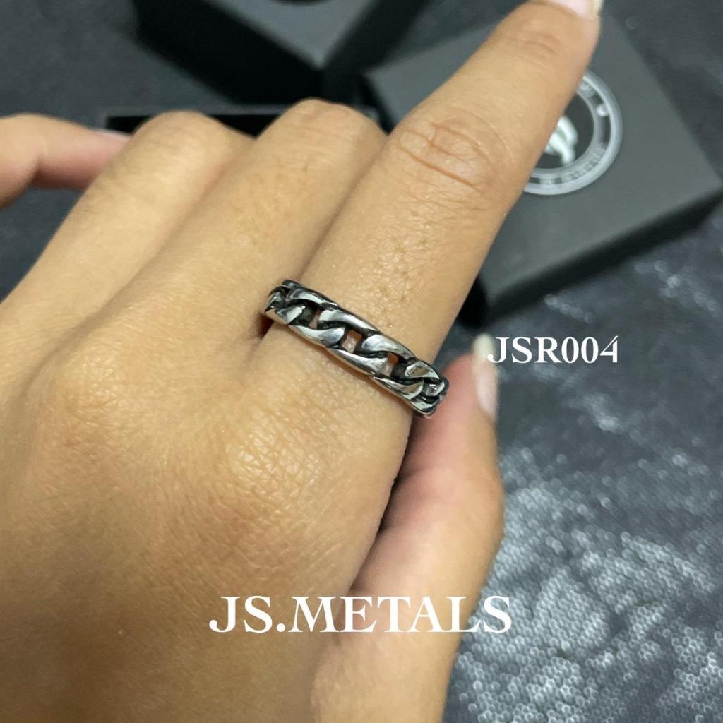 METALS แหวนโซ่ Ring Chain 5 mm สแตนเลส316L ไม่ลอก โดนน้ำได้ ใส่ได้ทุกวัน R02-03