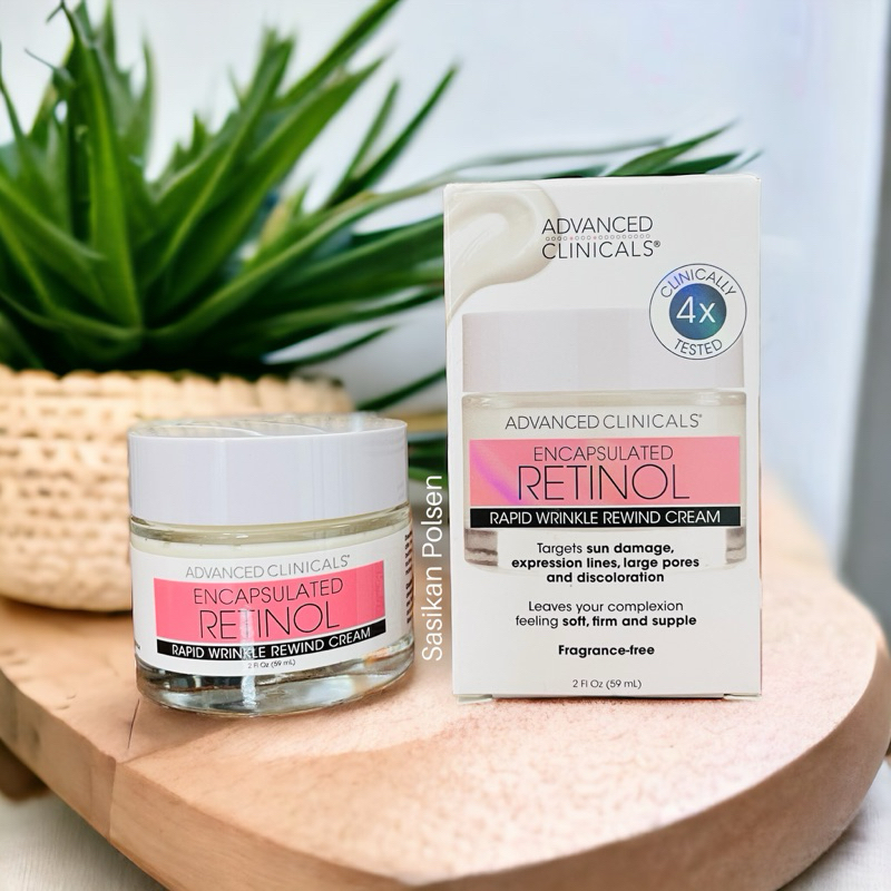 Advanced Clinicals Encapsulated Retinol Rapid Wrinkle Rewind Cream 59 ml.เรตินอลบริสุทธิ์