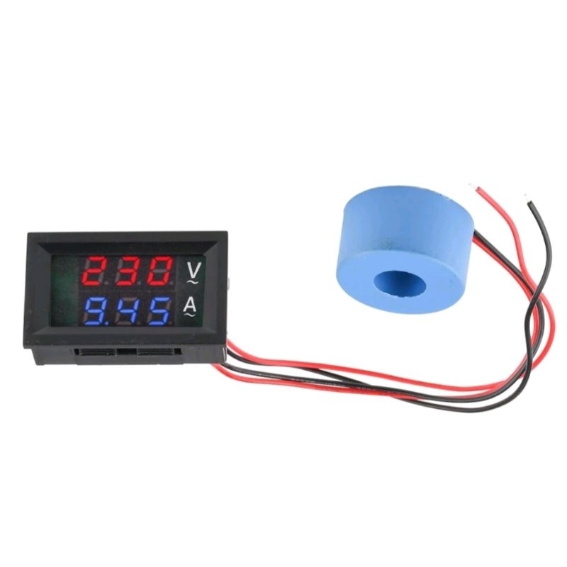 โวลต์มิเตอร์ แอมมิเตอร์ Digital AC Voltmeter Ammeter  AC 50-500V แอมมิเตอร์ พร้อมหน้าจอ 50A 220V ทดสอบ ตรวจวัดกระแสไฟ