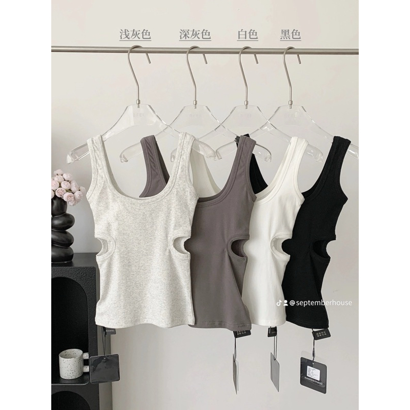 🔸 เสื้อกล้ามคอเหลี่ยม ดีเทลเว้าข้าง(sth)🔸