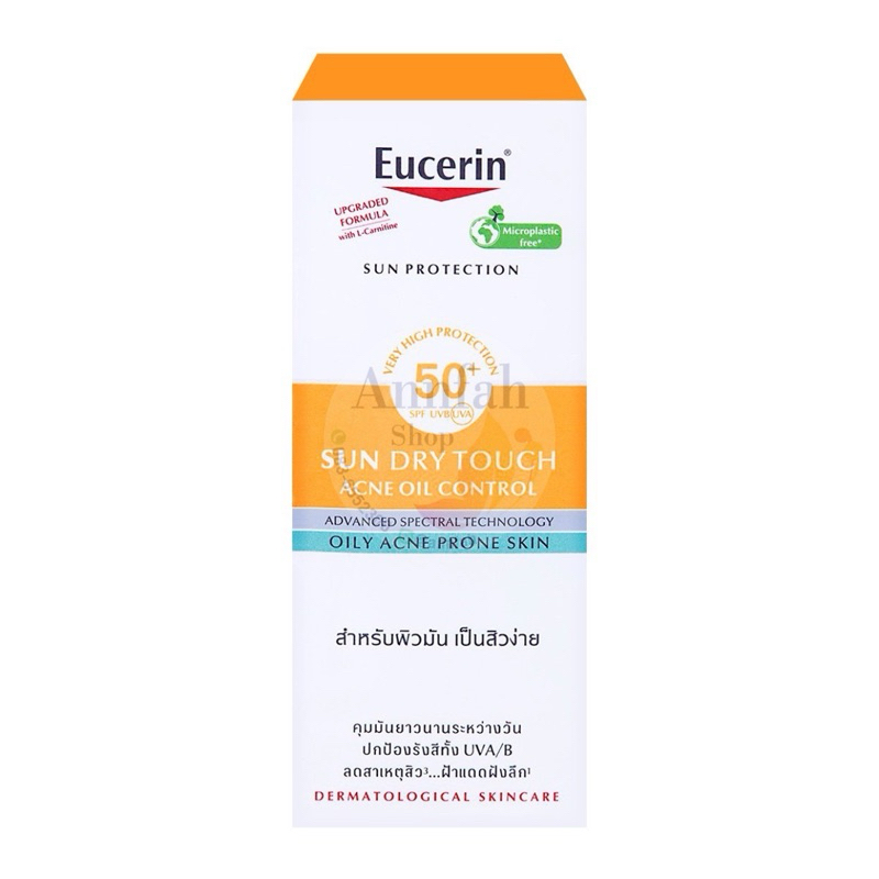 [Exp.2028] ฉลากไทย EUCERIN SUN PROTECTION SUN DRY TOUCH ACNE OIL CONTROl 50ML