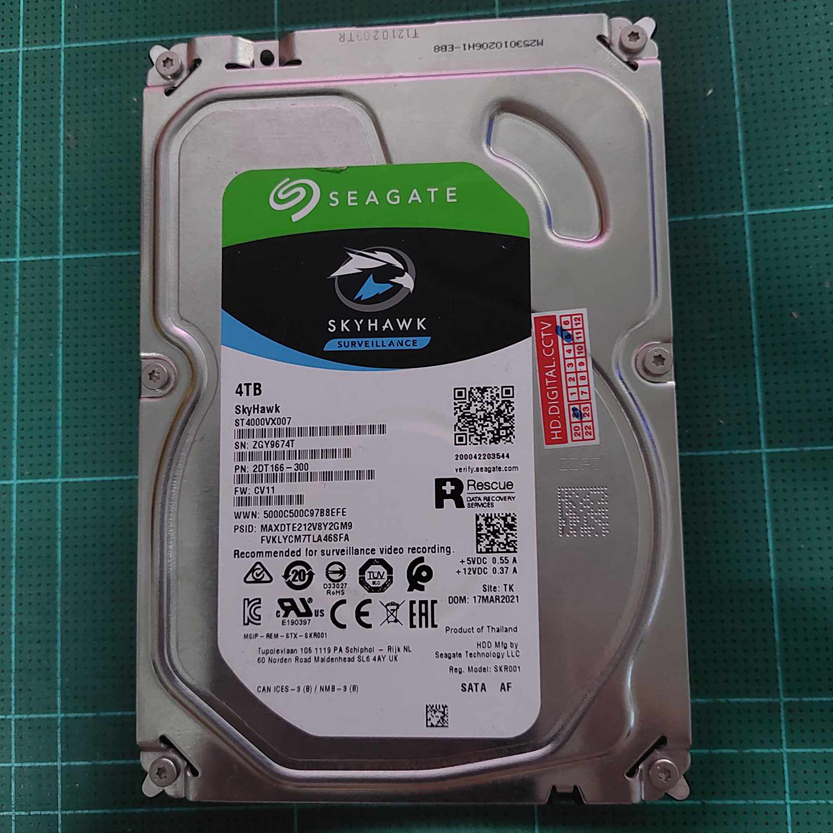 Harddisk 3.5" 4 TB ยี่ห้อ SEAGATE ; มือสอง+ประกัน