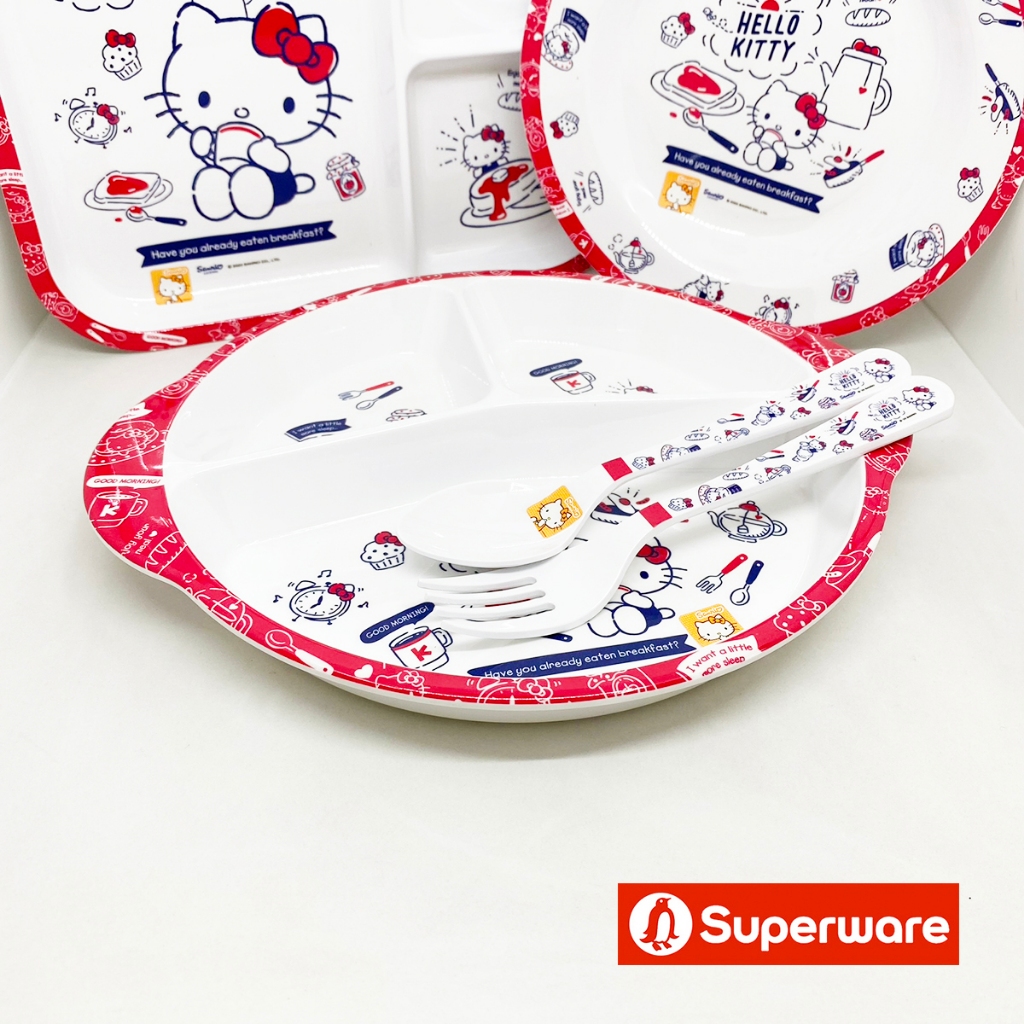 คิตตี้ เบรคฟาสต์ จานข้าว ช้อนส้อม เมลามีน ศรีไทยซุปเปอร์แวร์ Superware Sanrio Kitty [ขายเป็นชิ้น / เลือกรหัสสินค้า] ราคา ถูกที่สุด ดีลบีเคเค แกลเลอรีภาพที่ 5