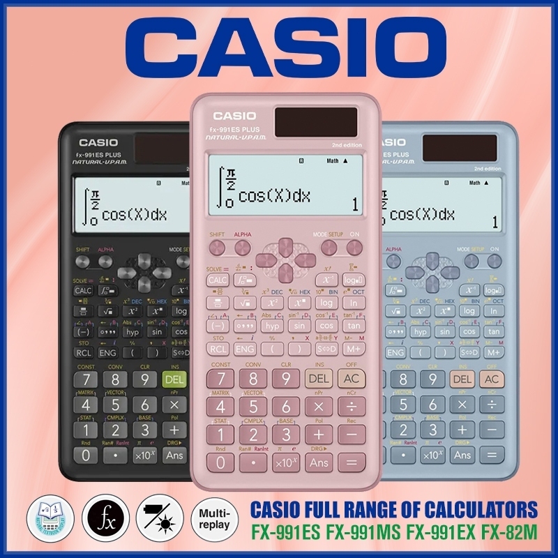 【มีสินค้า】เครื่องคิดเลขวิทยาศาสตร์ Fx-991es plus 2nd Edition รุ่นใหม่! เครื่องคิดเลขวิทยาศาสตร์ Casio ของแท้