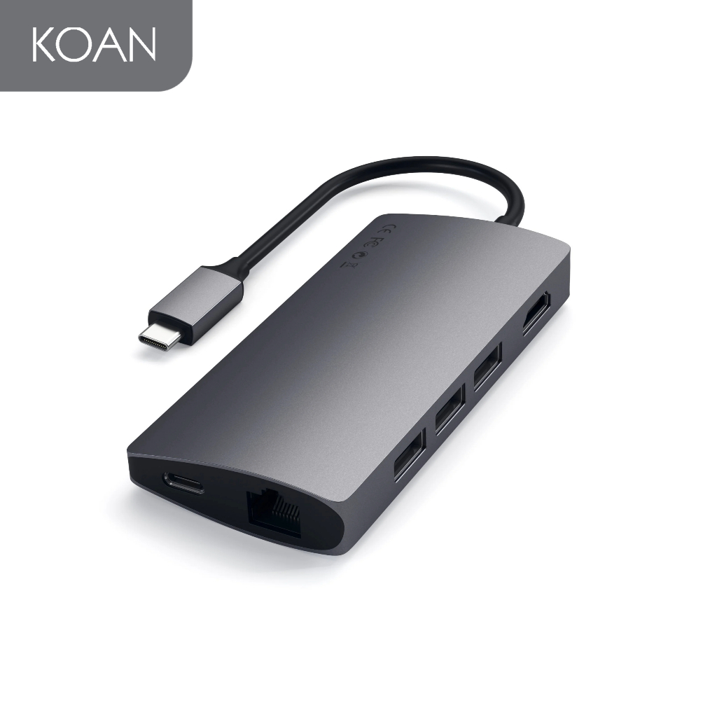 ฮับเชื่อมต่อ Satechi TYPE-C Multi-Port Adapter 4K Ethernet v2- Space Gray