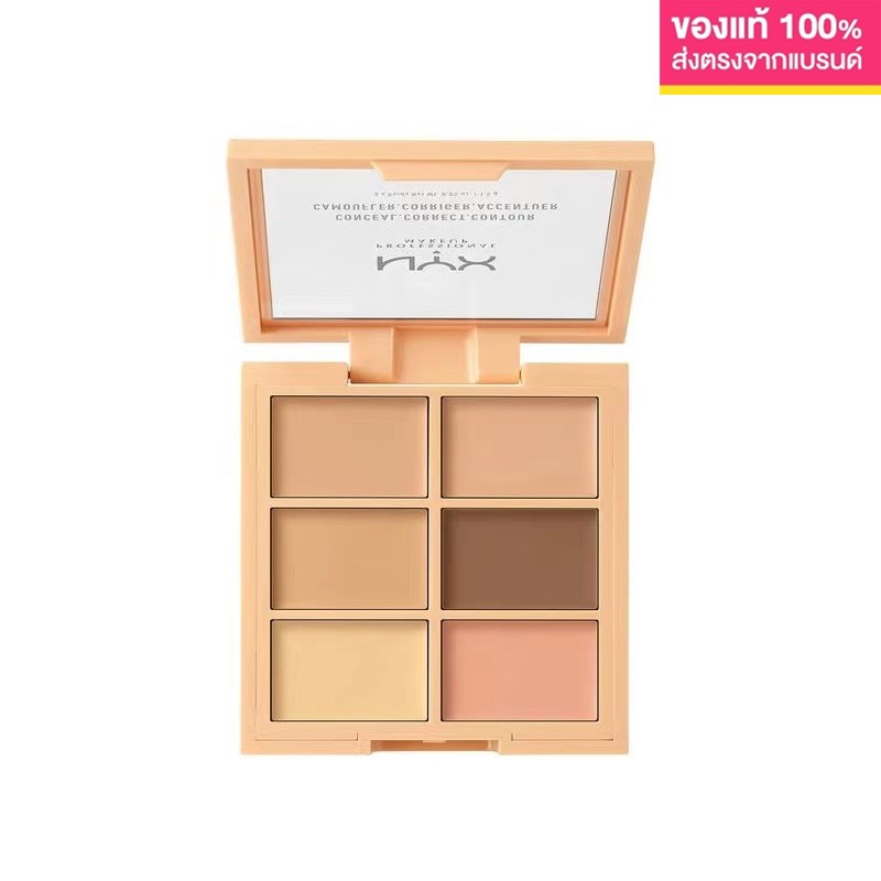 [ของแท้ 100%]. NYX คอนซีลเลอร์ Professional Makeup Color Correcting Concealer Palette 6สี แต่งหน้าสี
